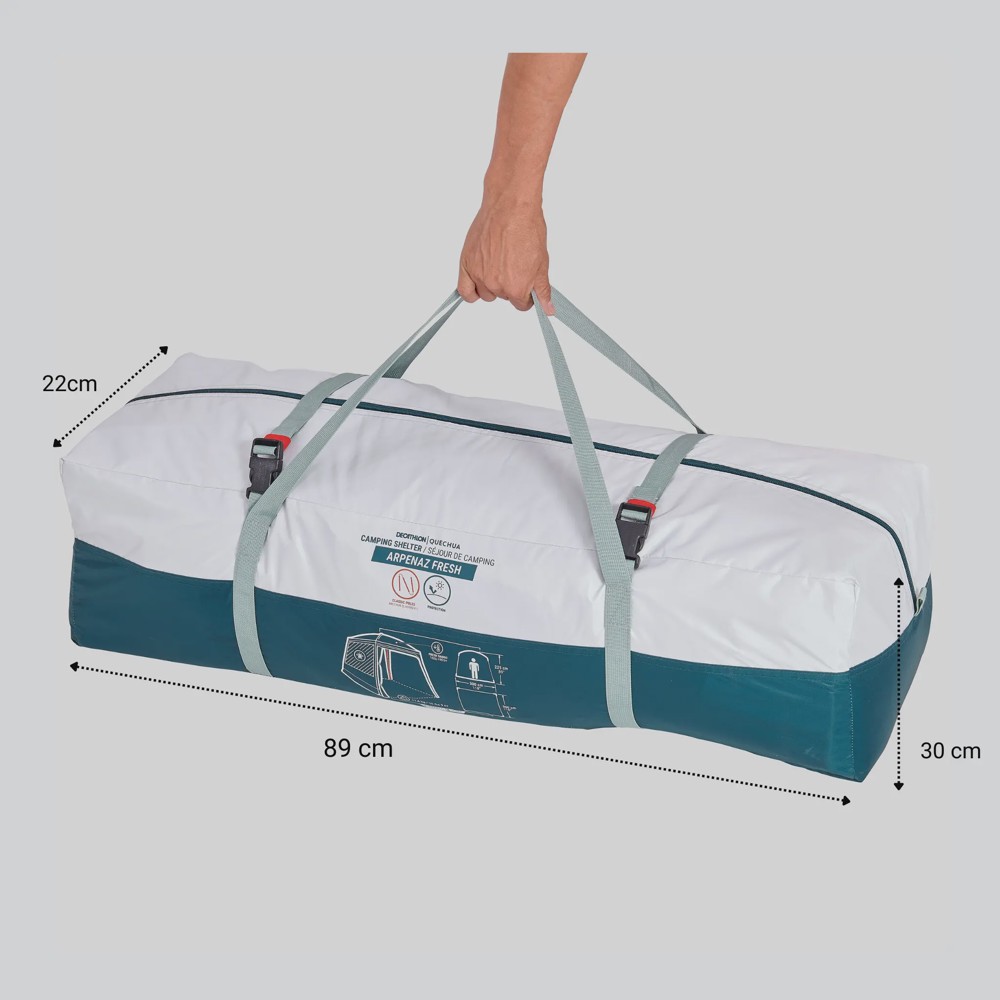 M8554912_img01 Carpa plegable habitáculo de camping 10 personas UPF50+ Arpenaz Base L Fresh - Imagen 1