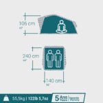 Tienda de techo Camper 2 personas Quechua Roof Top MH500 F&B - Imagen 5