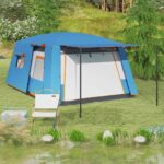 Tienda de Campaña Outsunny 430x305x195 cm Azul Claro - Imagen 5